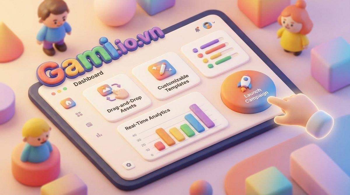Giao diện dễ sử dụng giúp triển khai minigame marketing trên Gami.io.vn.