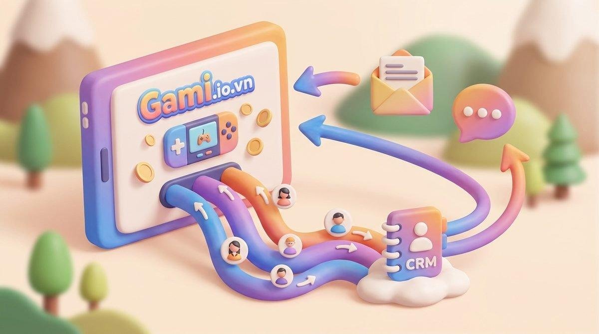 Hệ thống Minigame tích hợp Marketing CRM của Gami.io.vn tự động hóa quy trình thu thập và sử dụng dữ liệu.