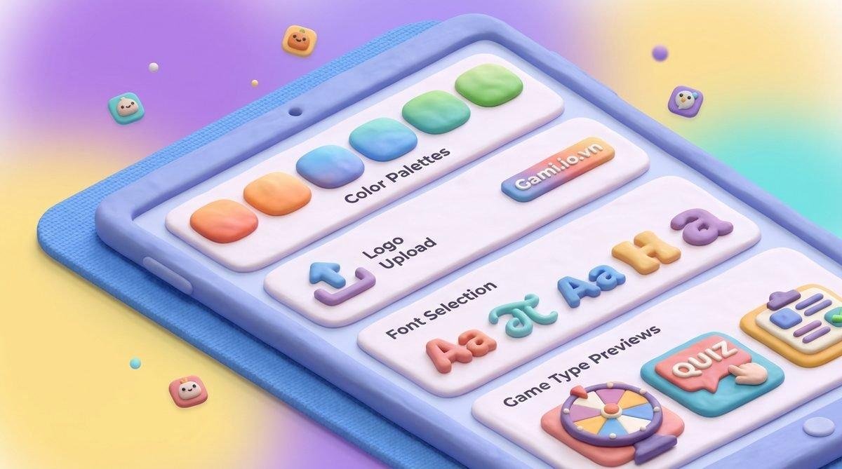Giao diện tùy chỉnh minigame thương hiệu linh hoạt trên nền tảng Gami.io.vn